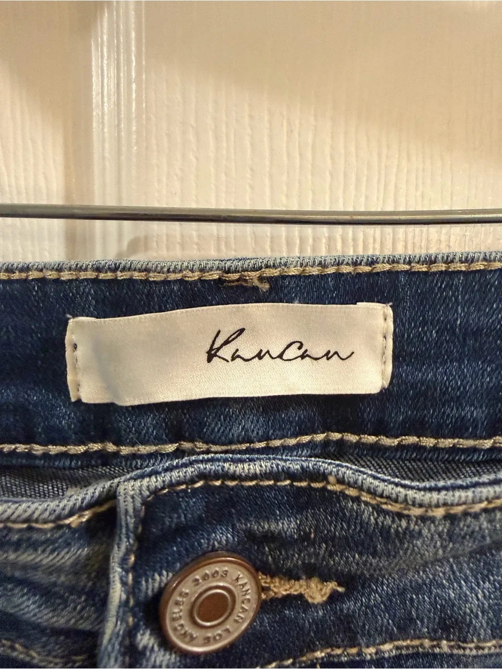 KanCan Dark Blue Button-Fly Denim Bermuda Shorts - Picture 7 of 9